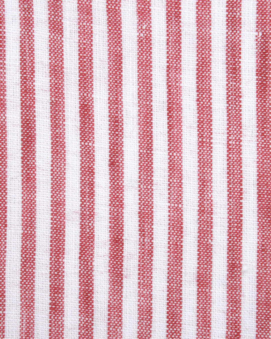 Linen: Red White Candy Stripes - 4