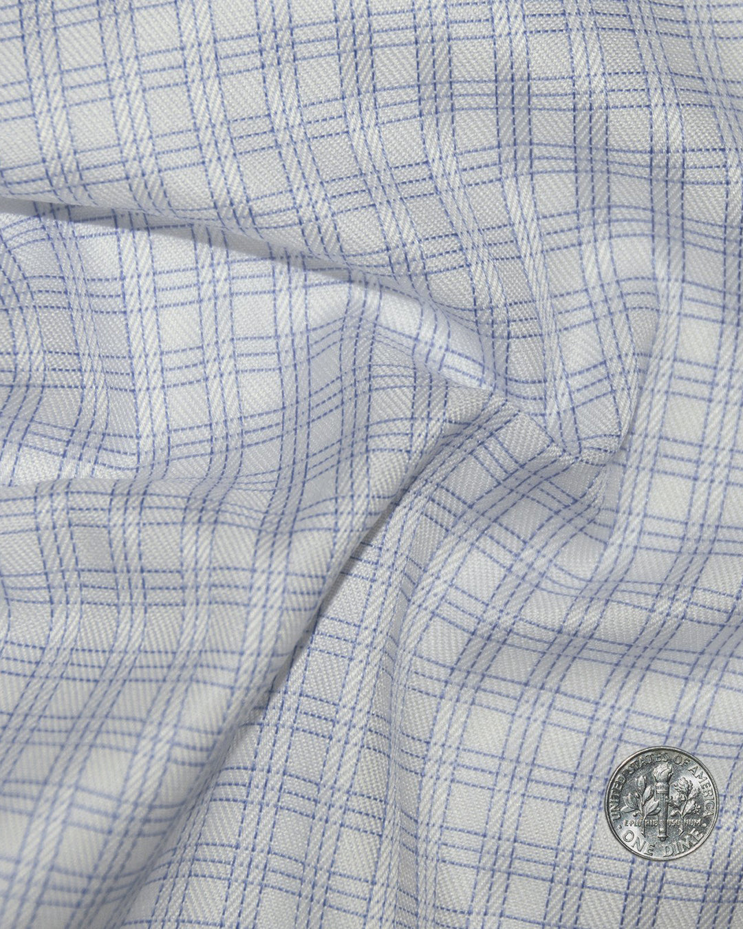Monti Blue Pin Stripes Checks Dobby Twill - 4