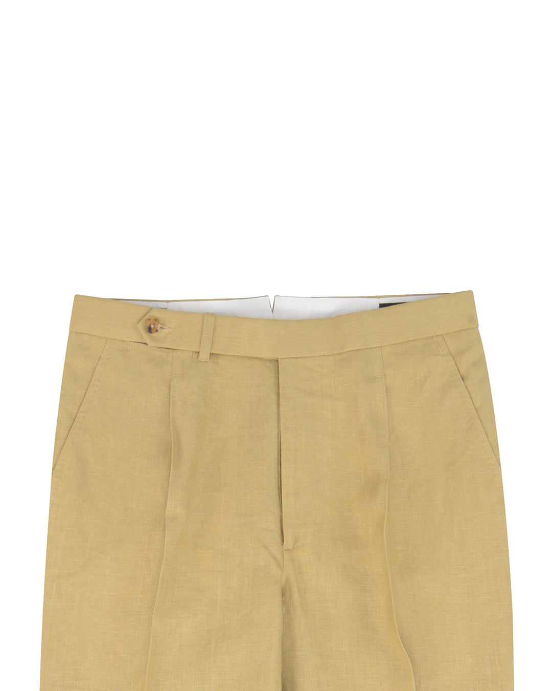 Goldish Yellow Linen Dress Pant