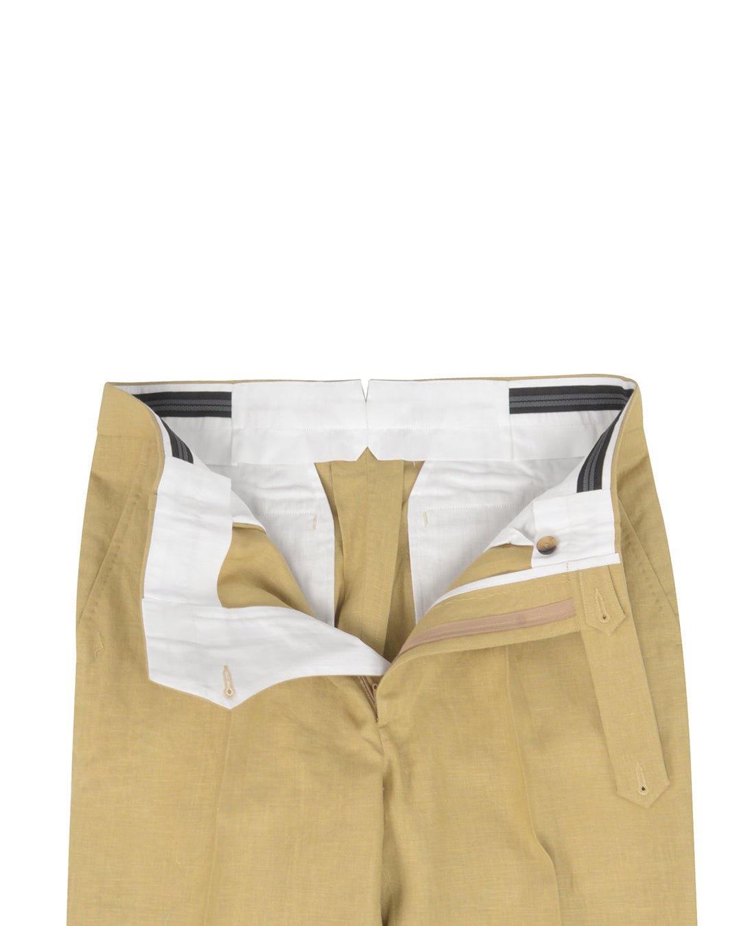 Goldish Yellow Linen Dress Pant