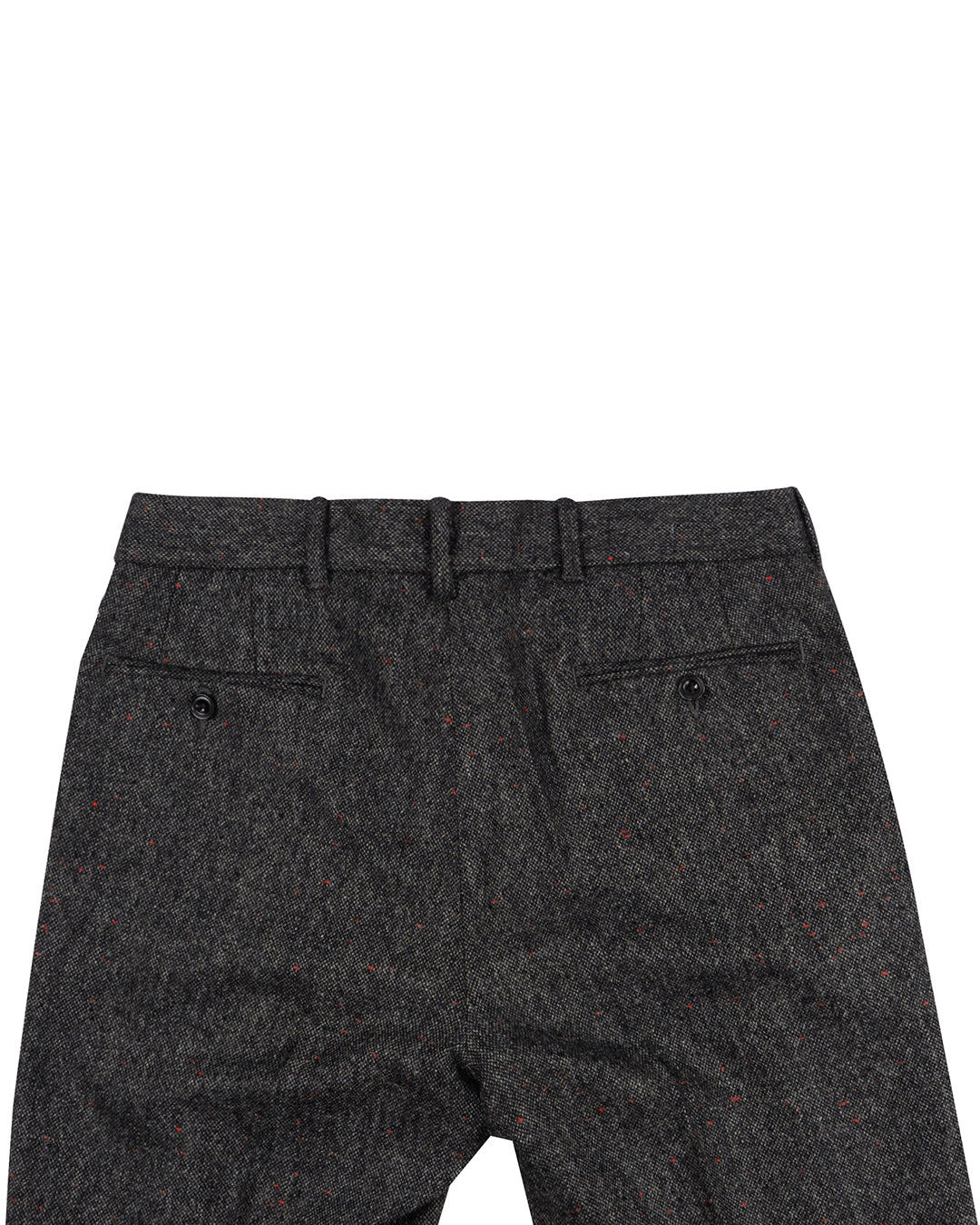 Holland & Sherry Tweed Wool Black & Grey With Red Point Tweed Point Tweed - 4