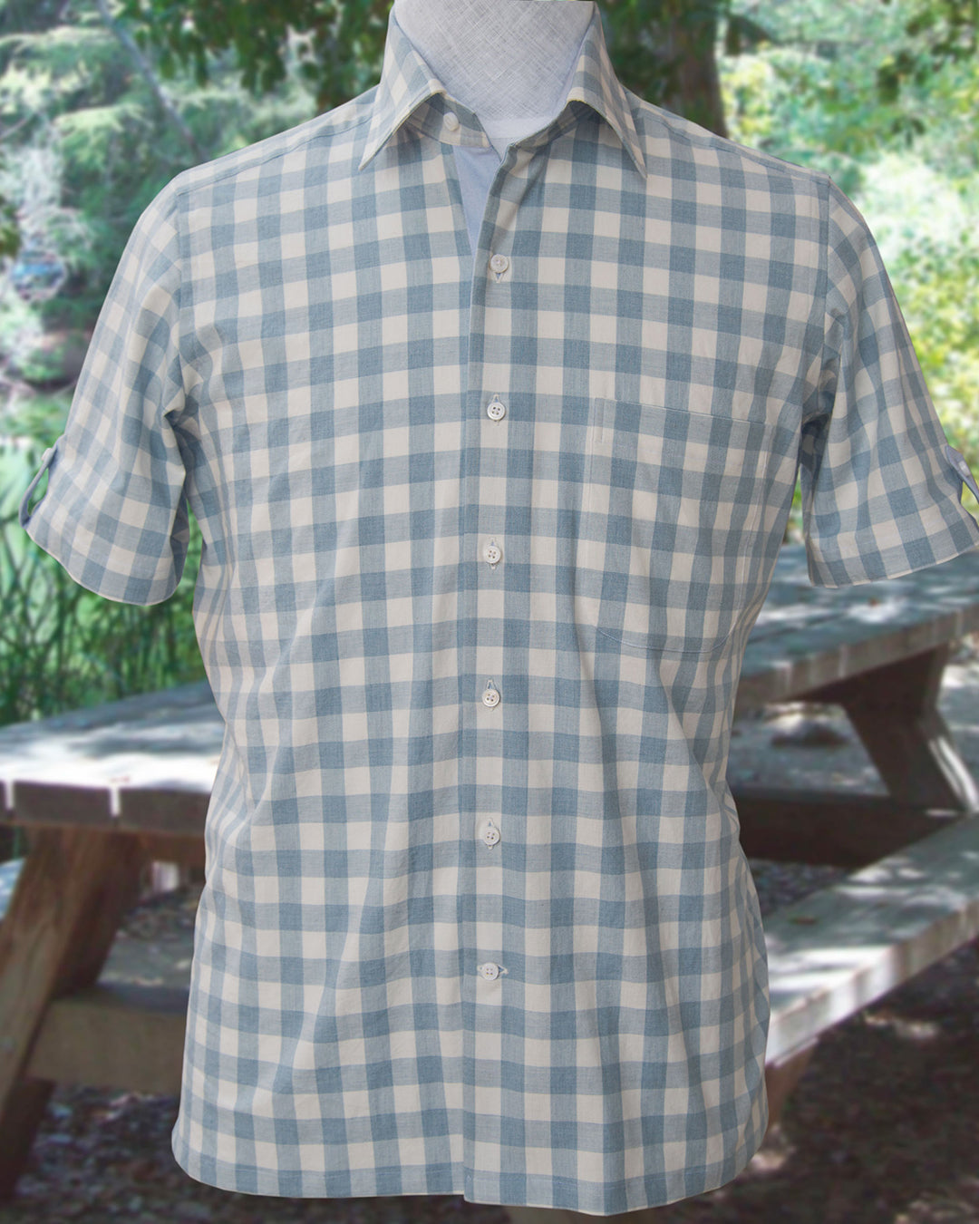 Washed Indigo Cream Gingham - 5