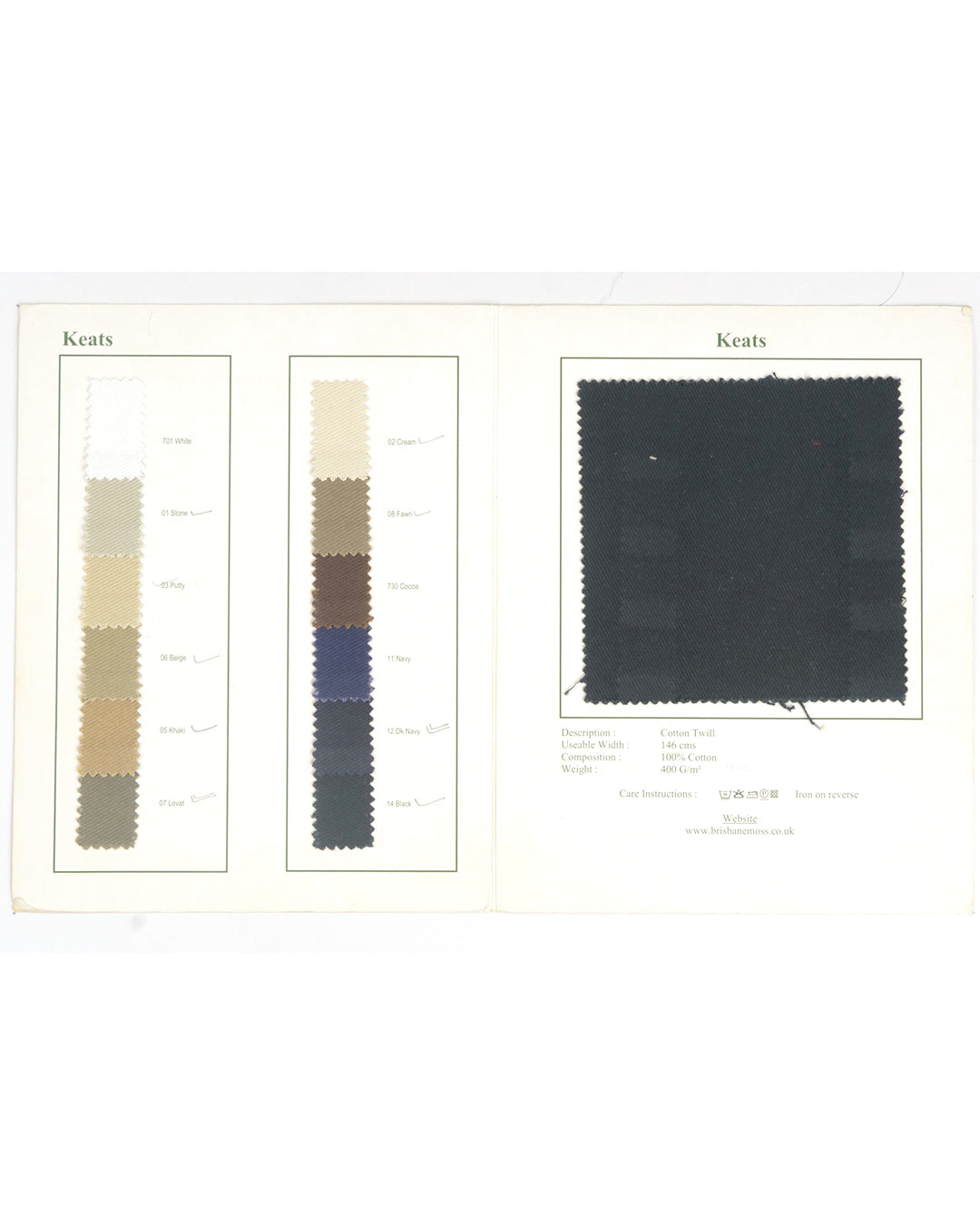 Brisbane Moss Cocoa Heavy Cotton Twill - 6
