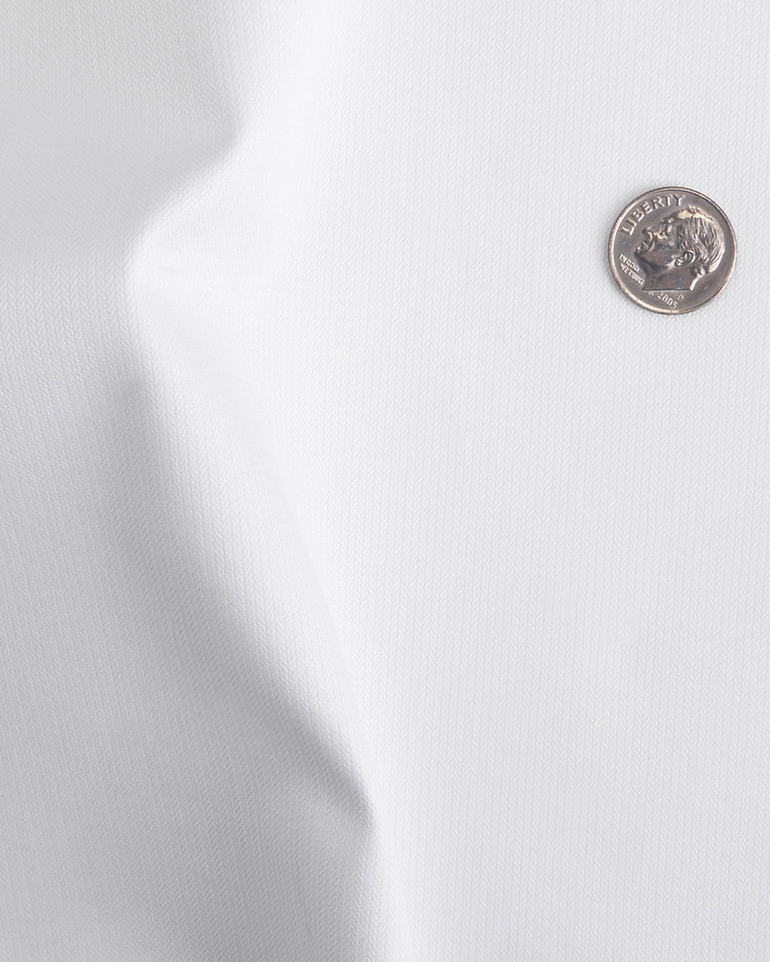 Business Shirt: White Micro Herringbone - 5