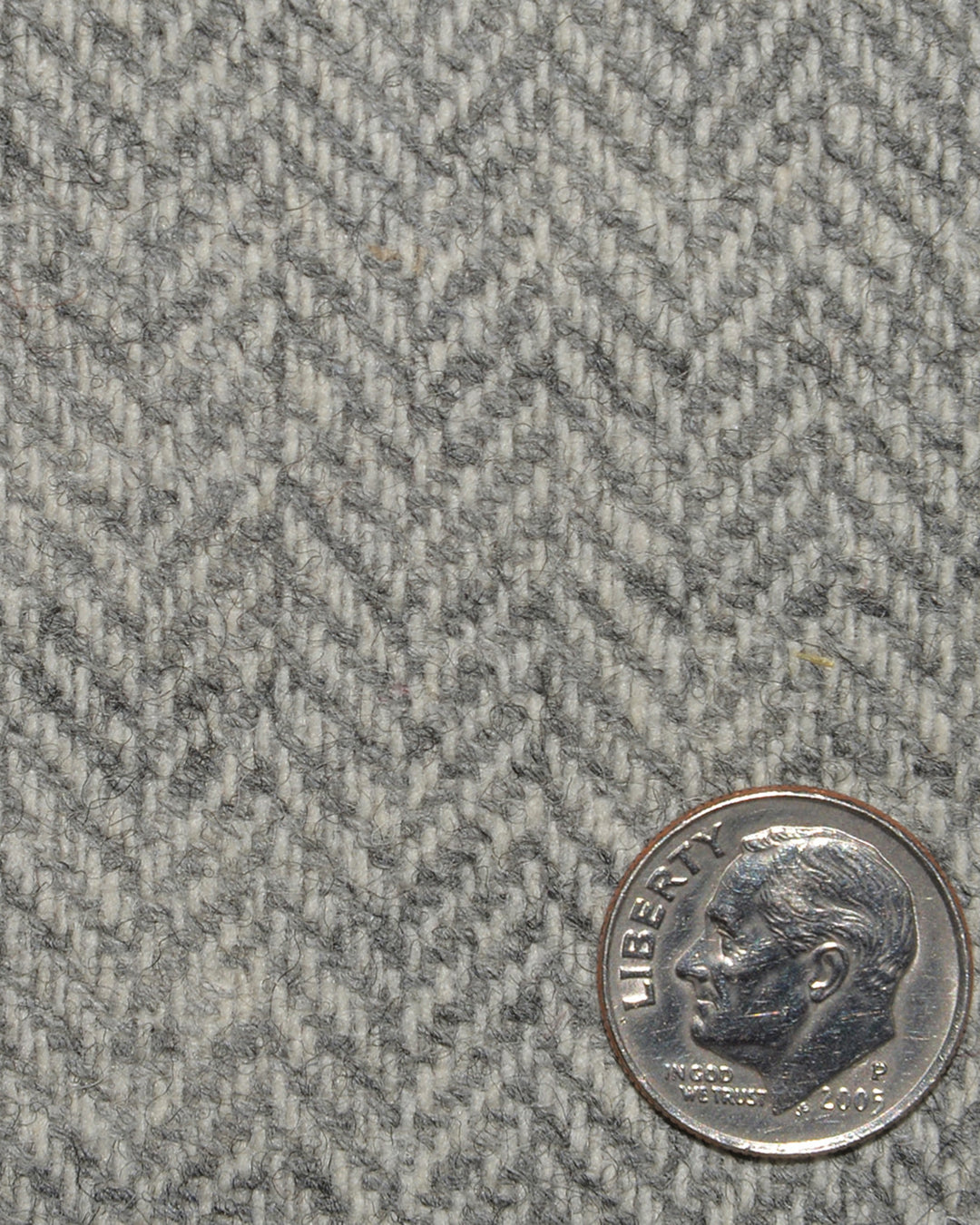 Loro Piana: Grey Herringbone Tweed - 3