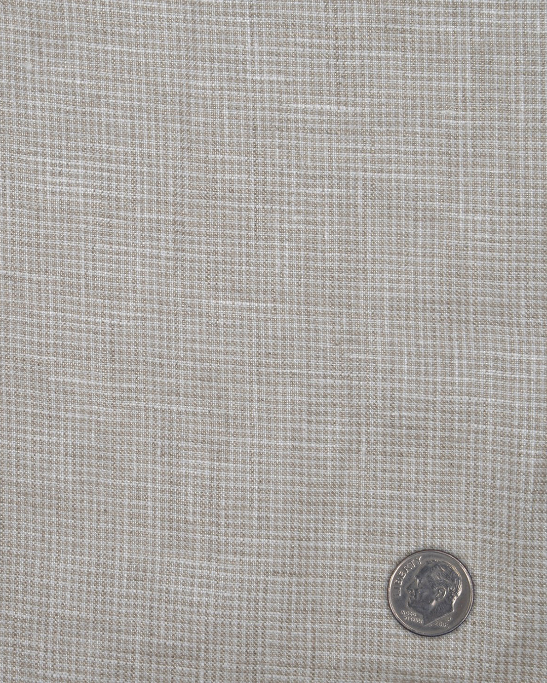 Irish Linen: Ecru White Mini Houndstooth Checks