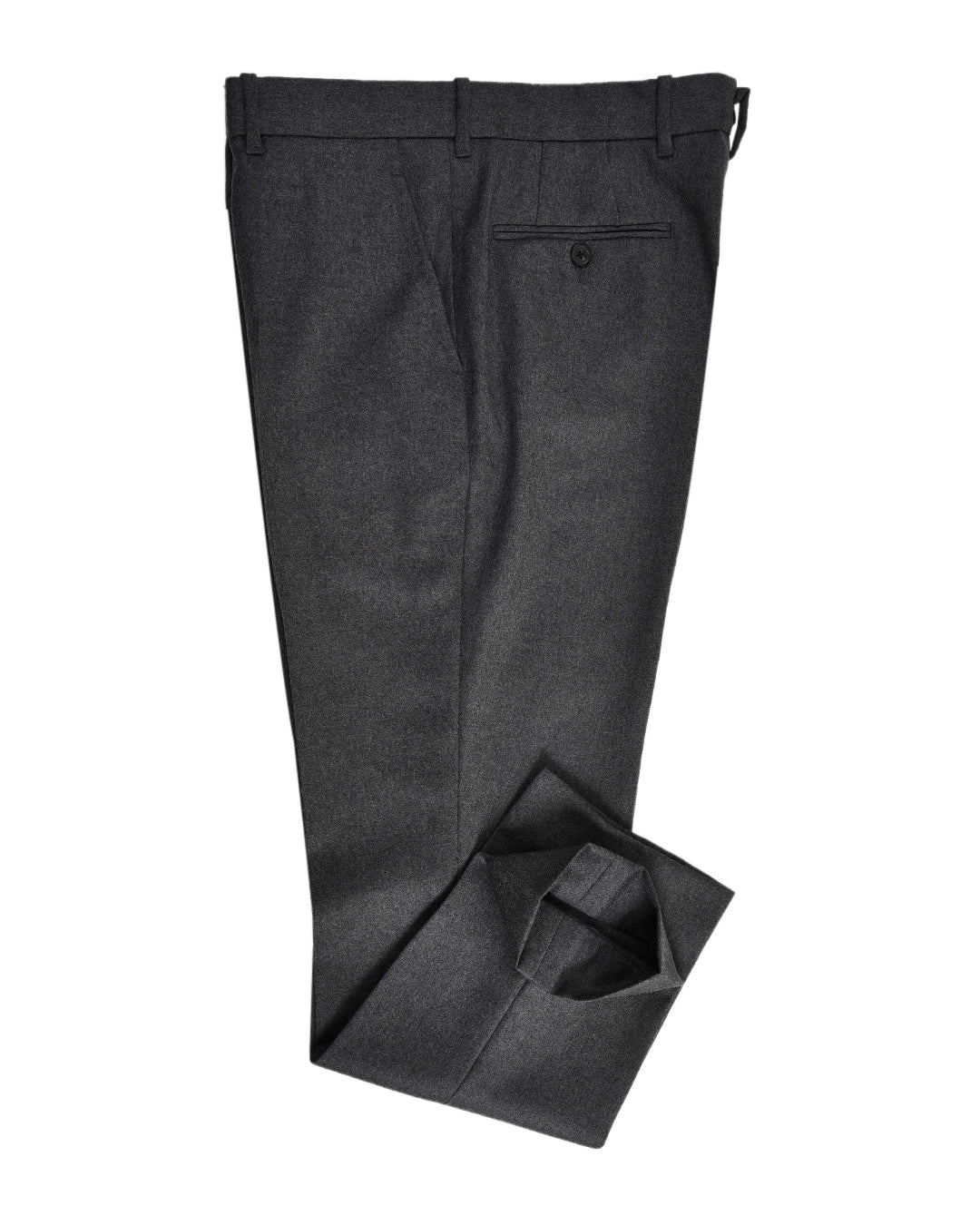Dugdale Dark Grey Wool Flannel Dress Pant - 11