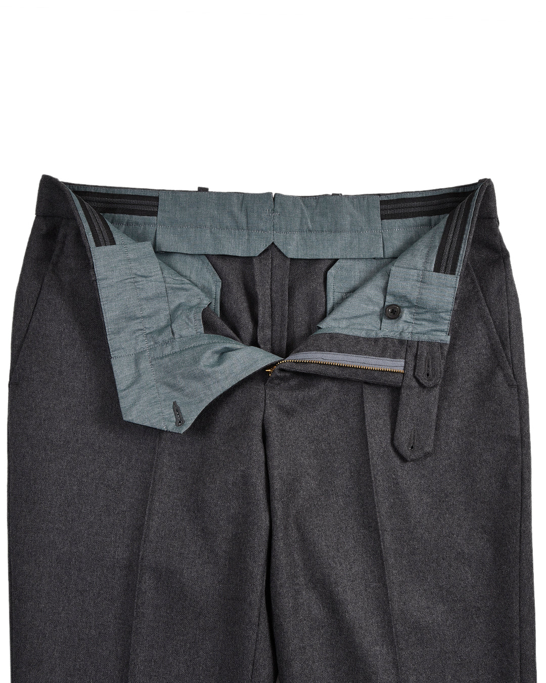 Dugdale Dark Grey Wool Flannel Dress Pant - 14