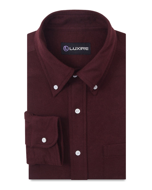 Maroon Flannel Work Shirt