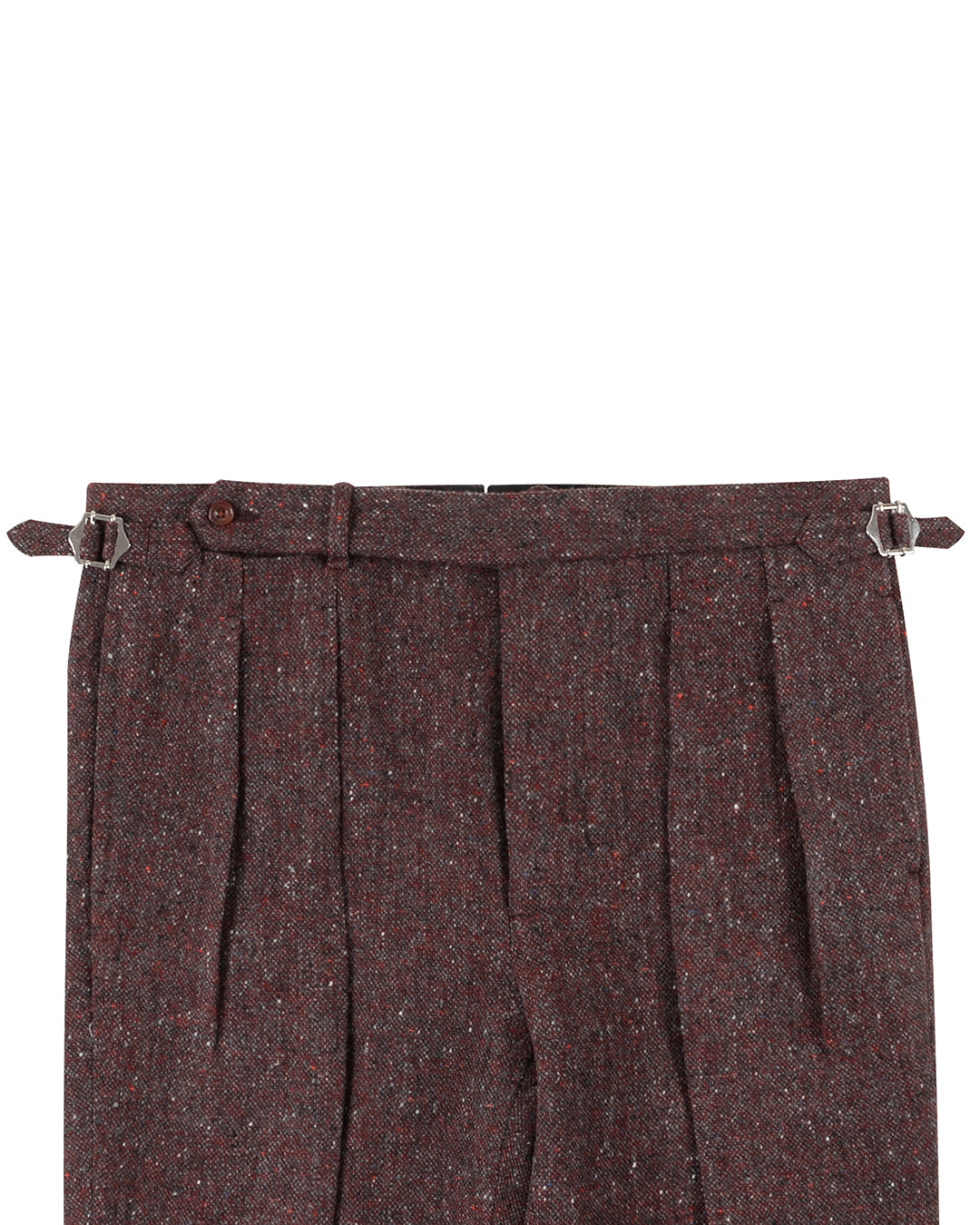 Molloy Plain Donegal Tweed Pants - Maroon - 2