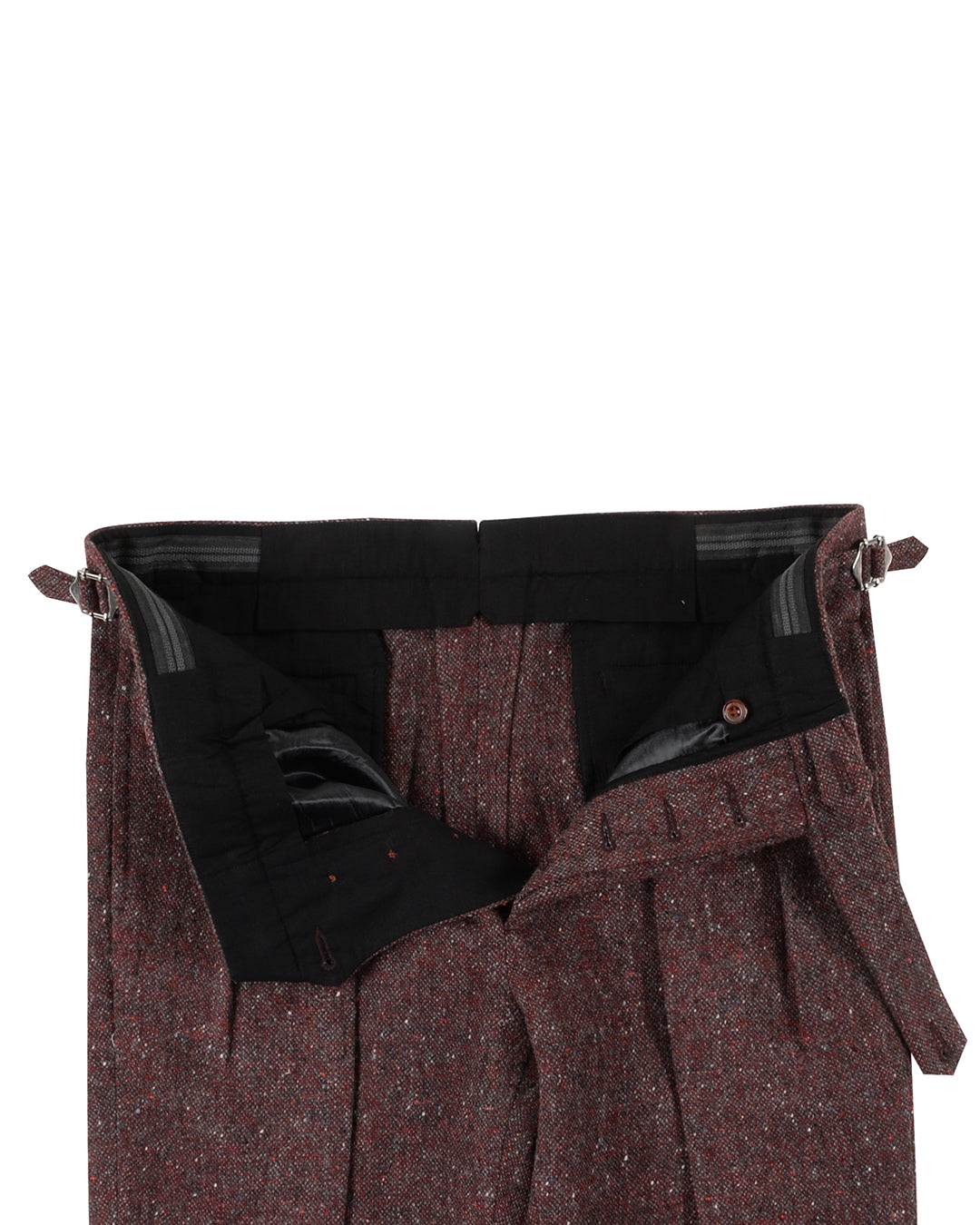 Molloy Plain Donegal Tweed Pants - Maroon - 3