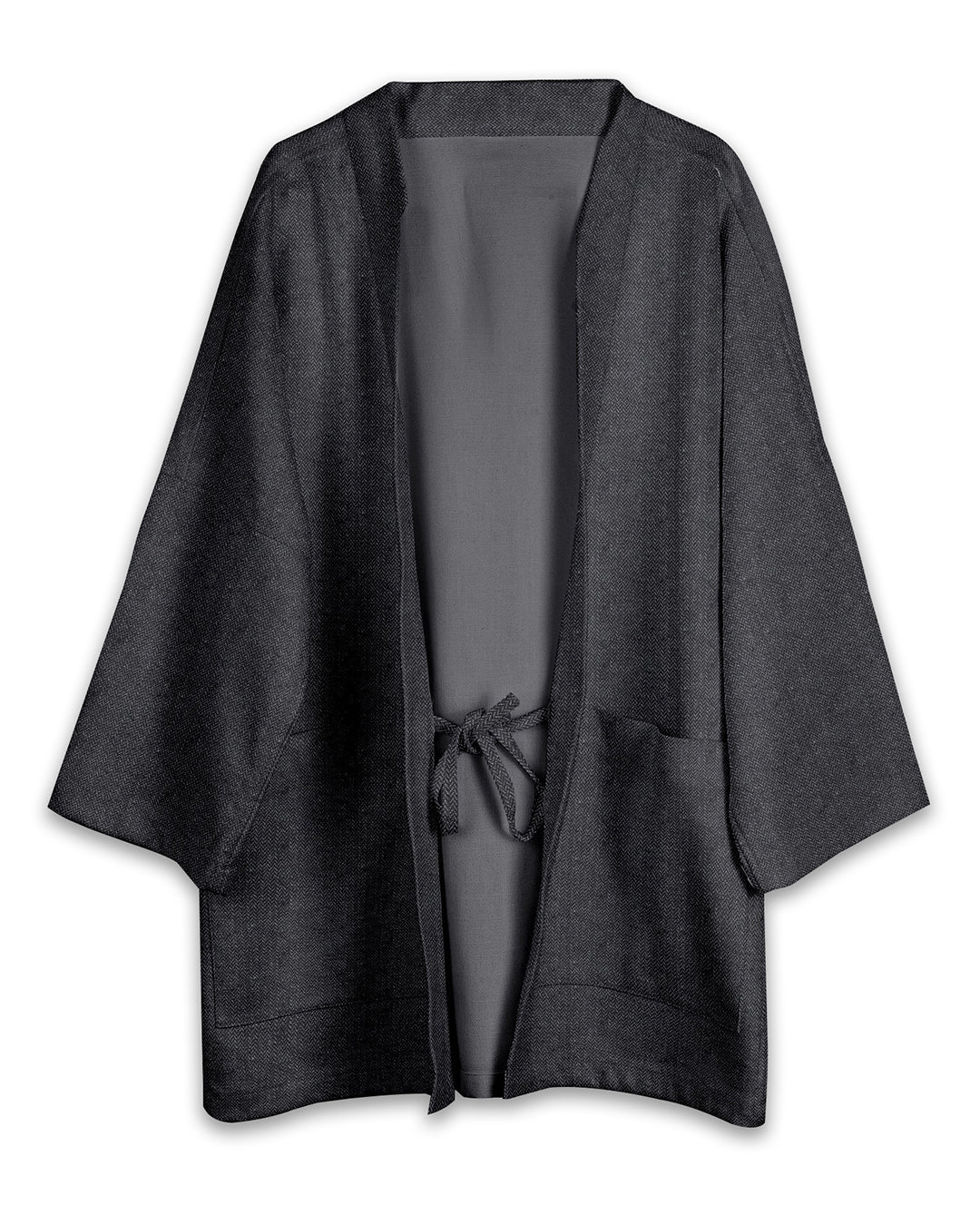Noragi in Indigo Grey Slub Herringbone - 2