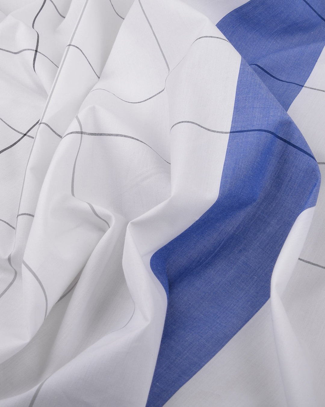 Windowpane Checks With Blue Wide Stripe - 4