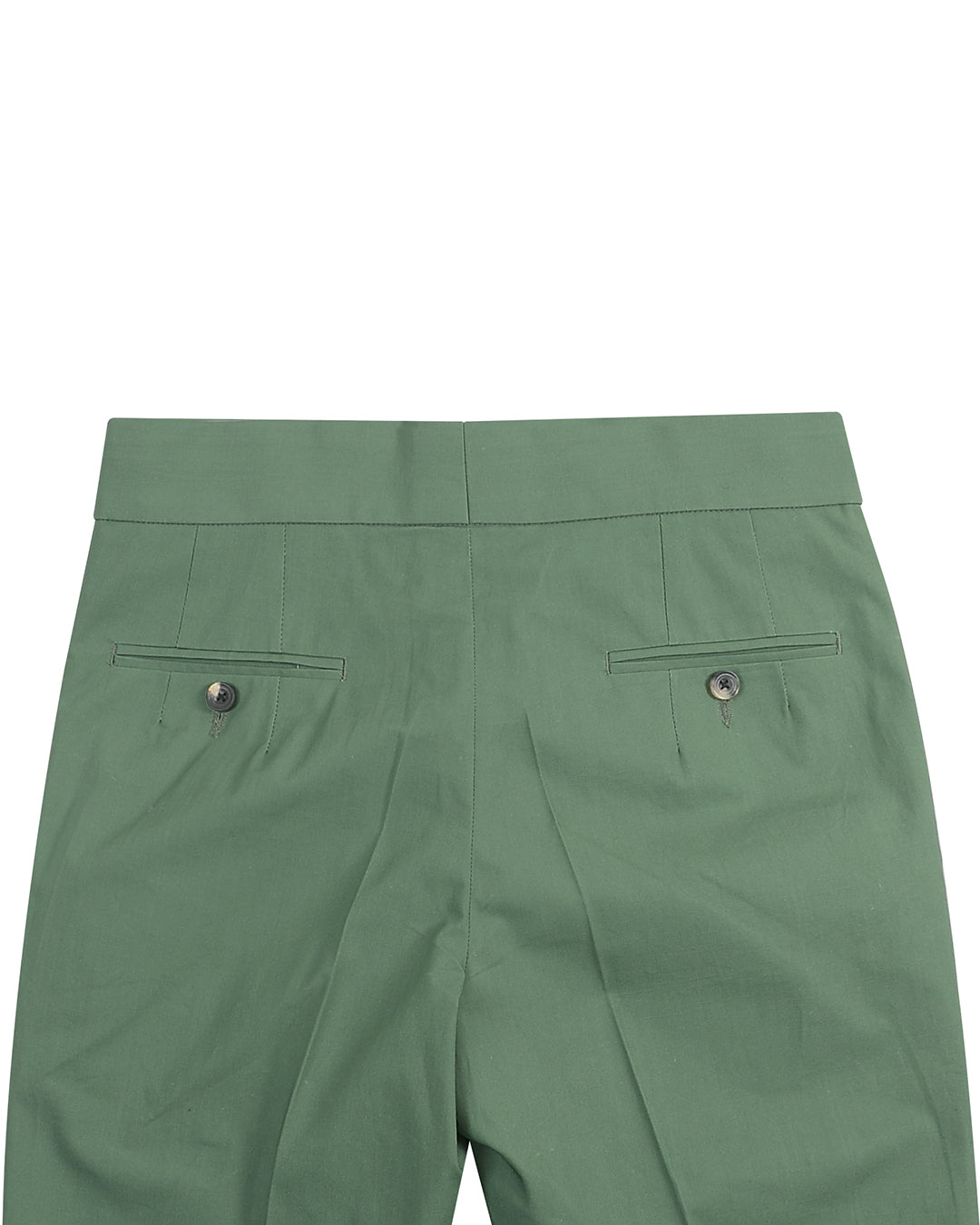 Fresco Sage Green Plain Pants - 4