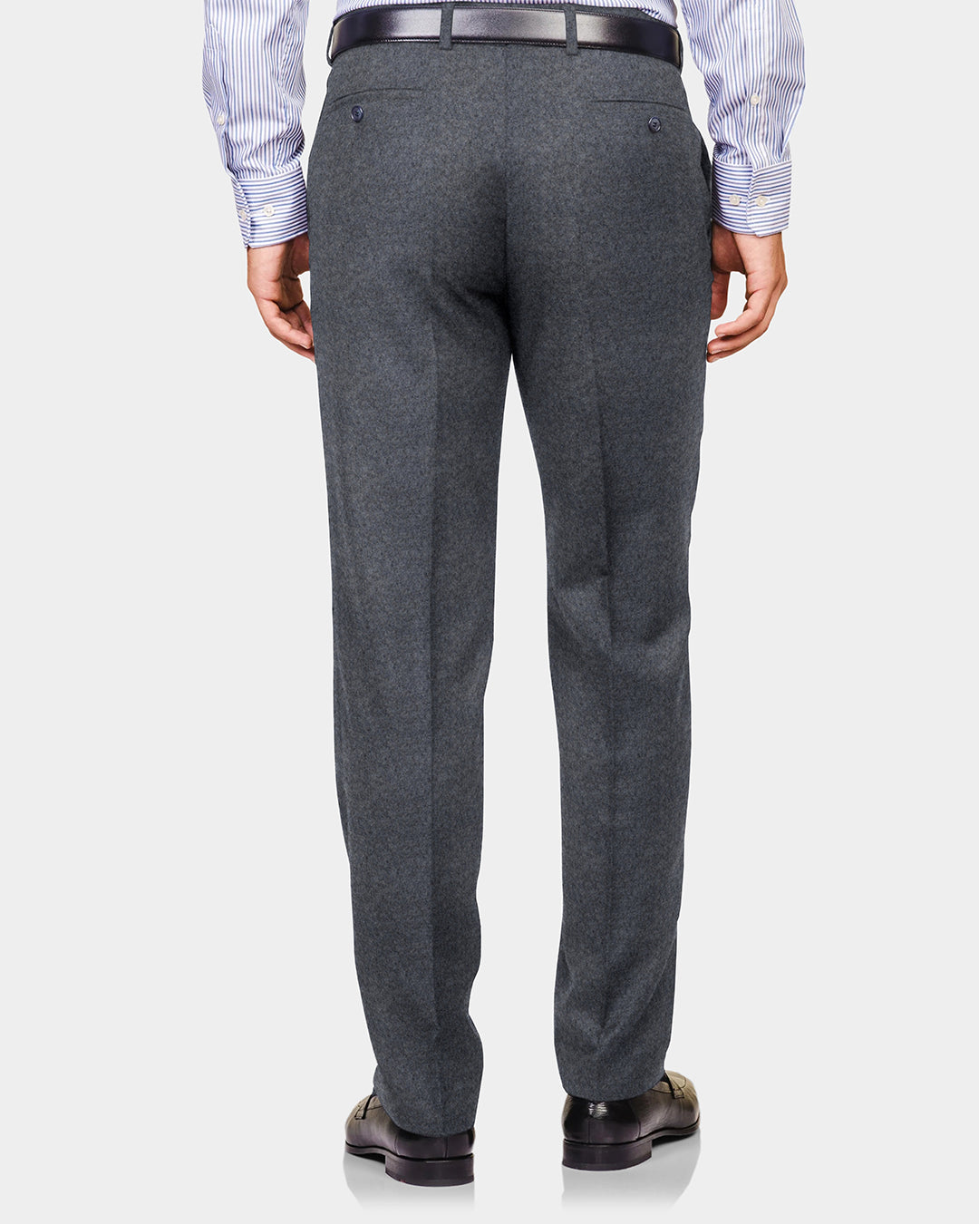 Drago 5% Cashmere 95% wool: Dark Grey Flannel - 3