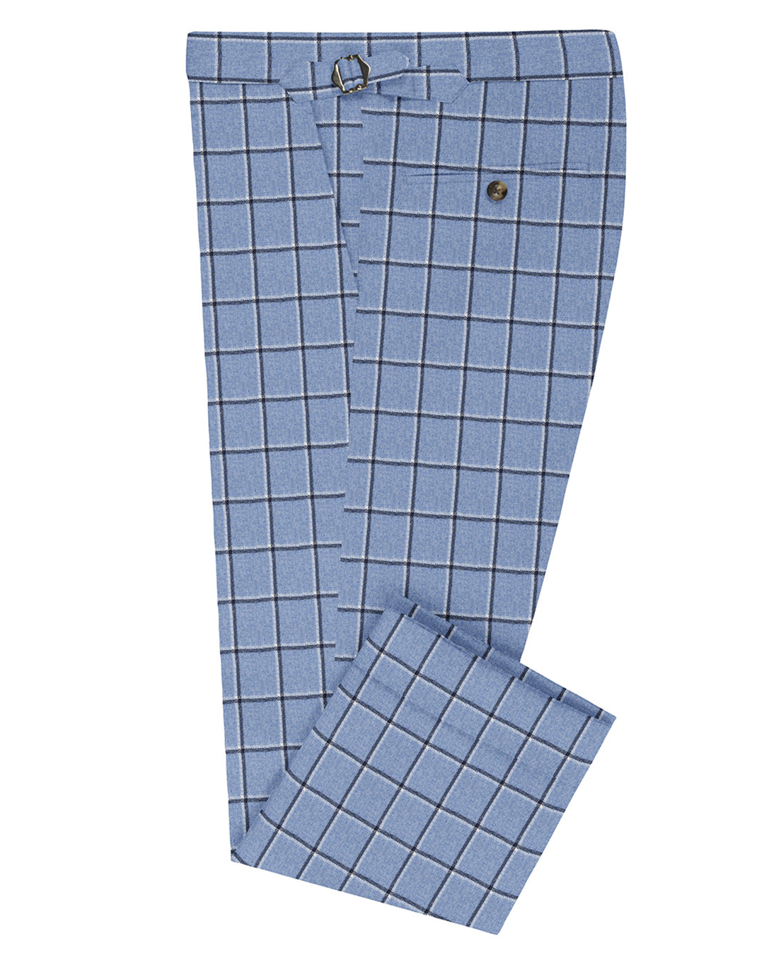 Dugdale Light Blue Windowpane Tweed - 1