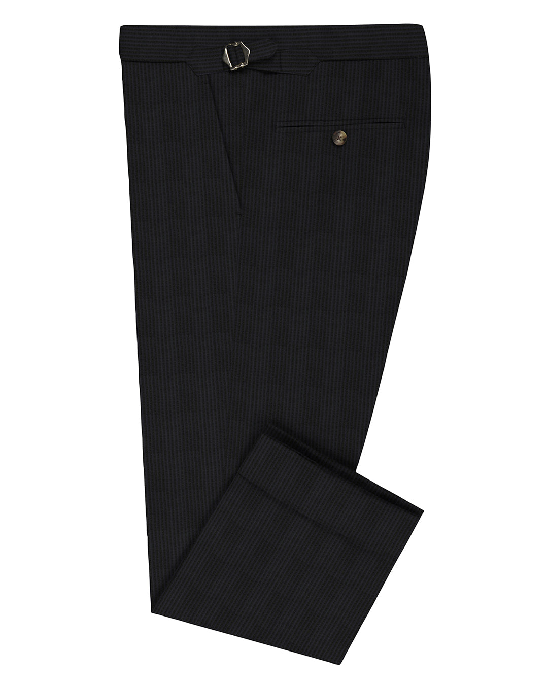 Loro Piana: Dark Olive Stripe Seersucker - 1