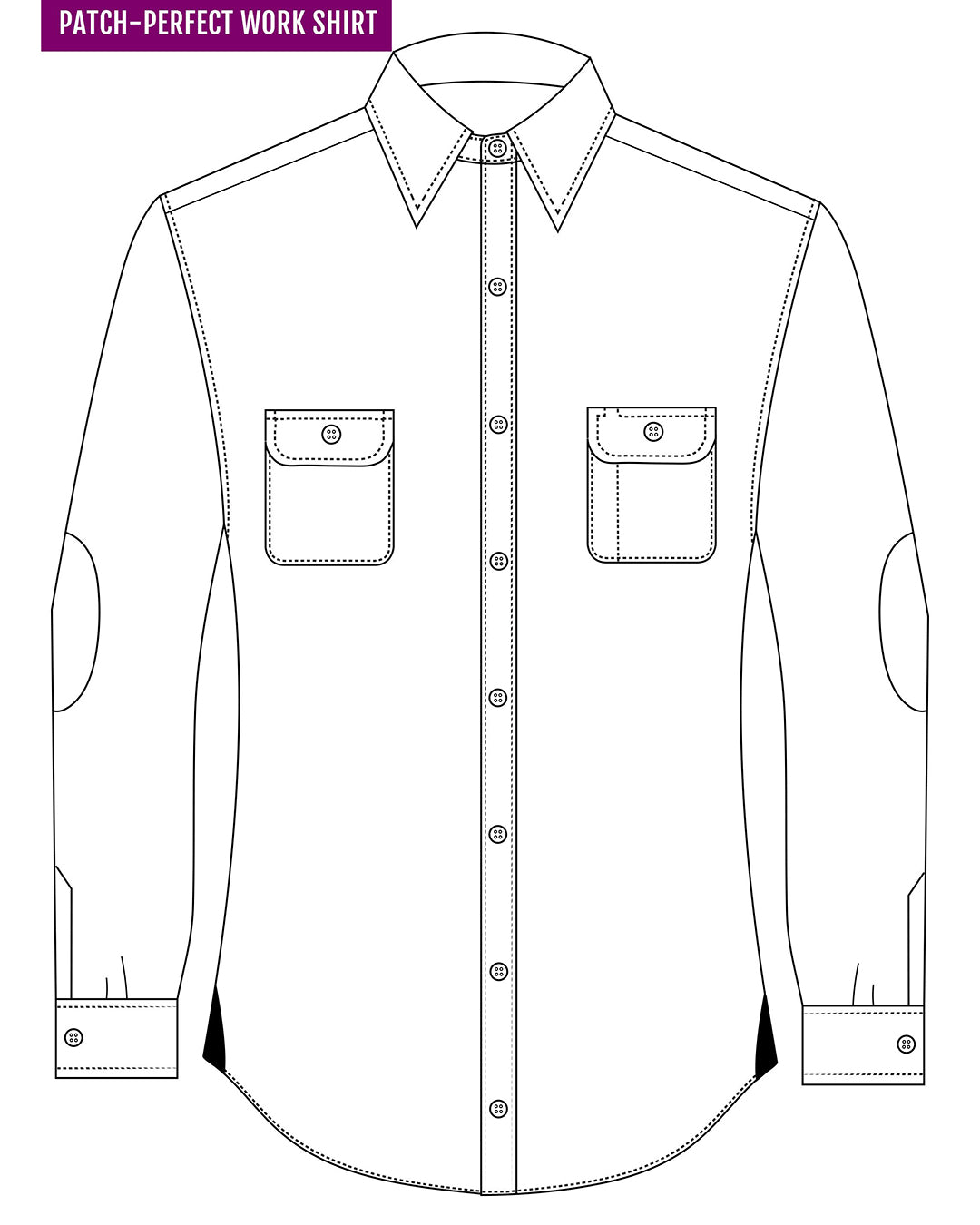 Twill Flannel Dark Blue Work Shirt - 7