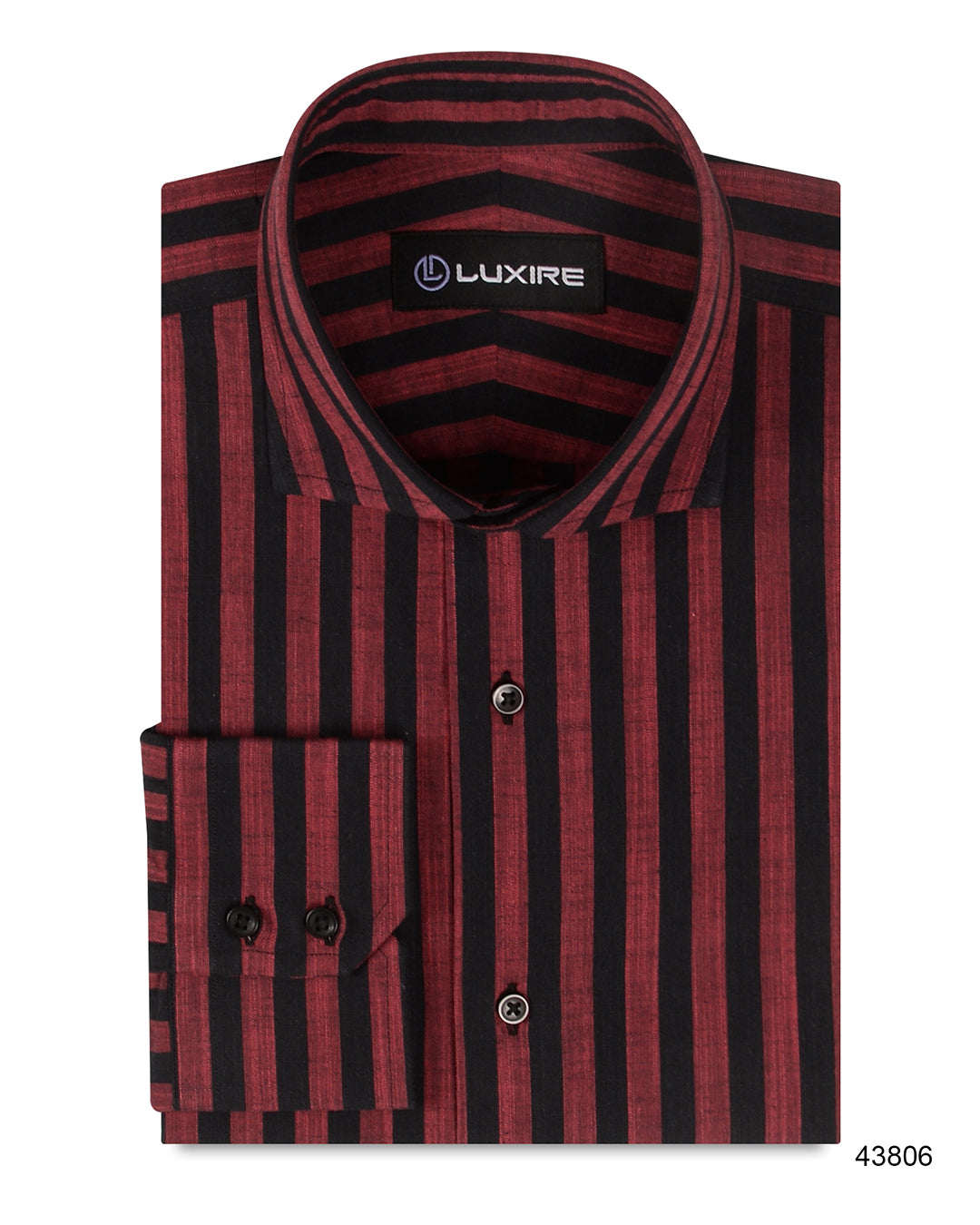 Red Black Bengal Stripes Linen - 1