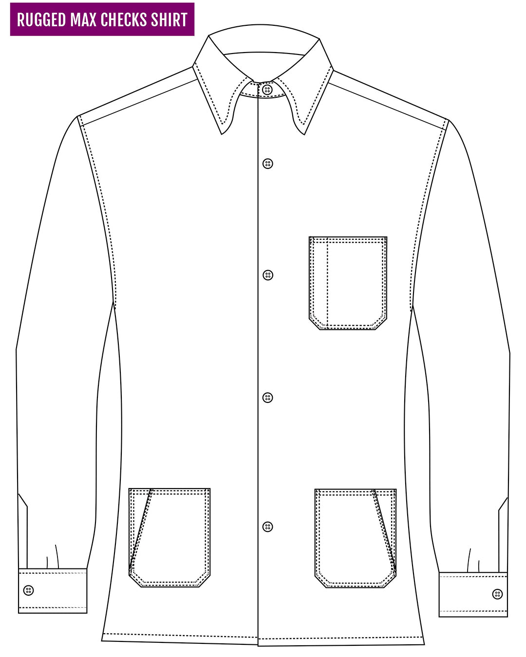 Navy Shepherd Check On Grey Flannel Work Shirt - 4