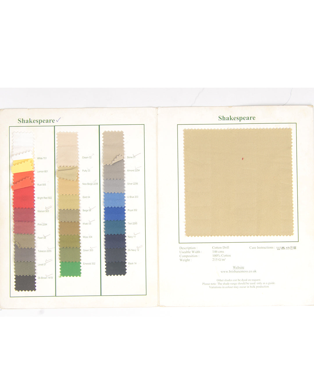 Brisbane Moss White Twill - 7