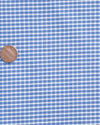 Easy-to-Iron White Blue Graph Checks