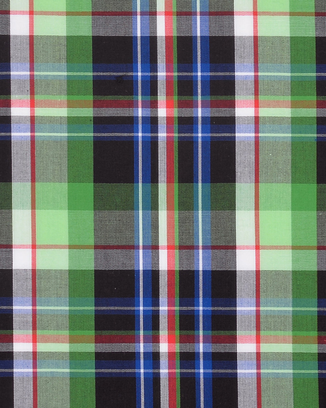 Green Black Blue Madras Checks - 5