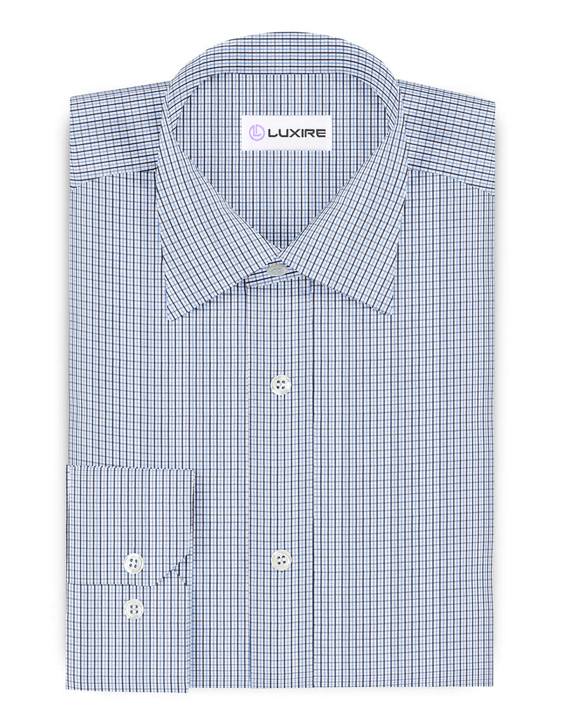 Albini: Blue Tattersal Checks