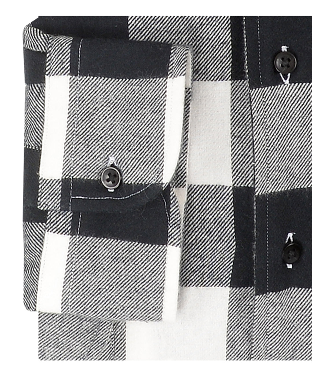 Strong Twill Black on White Checks - 3