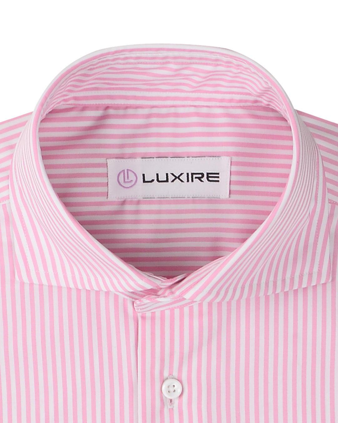 Albini Baby Pink Pencil Stripes On White - 2