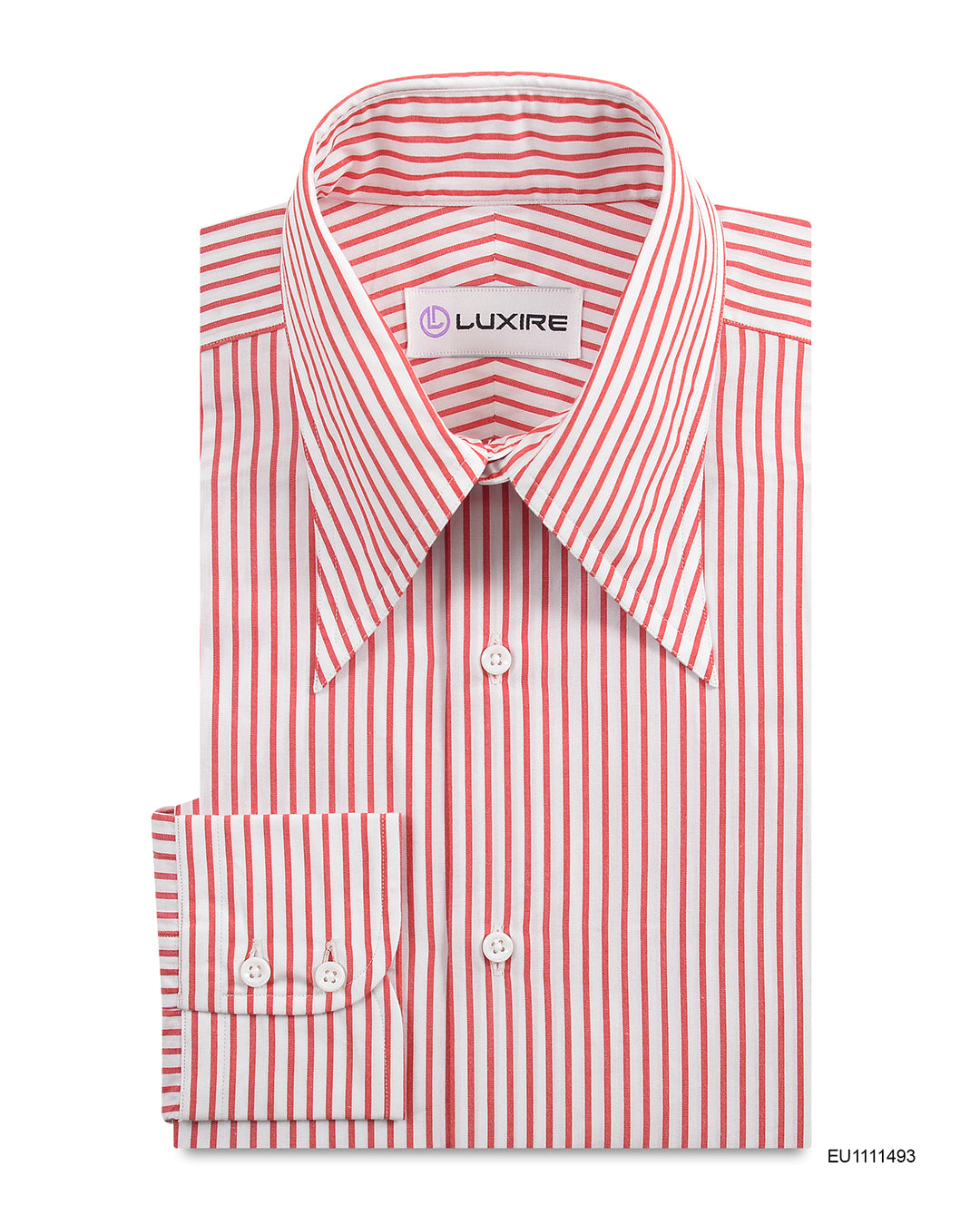 Friday Shirt: Red Pencil Stripes On White - 1