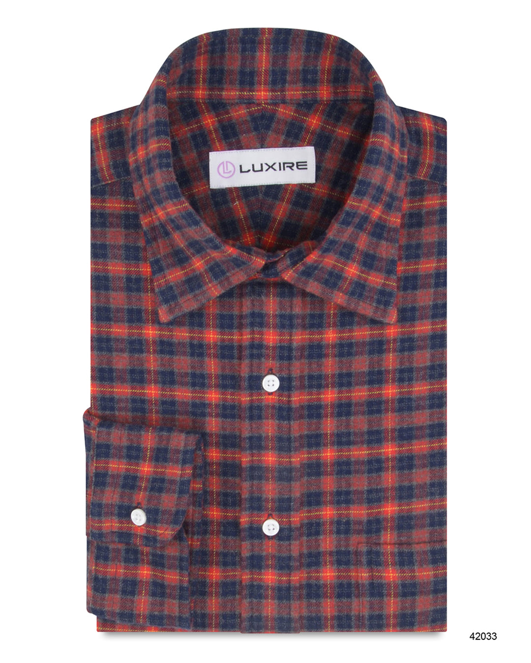 Flannel: Red Navy Grey Tattersall