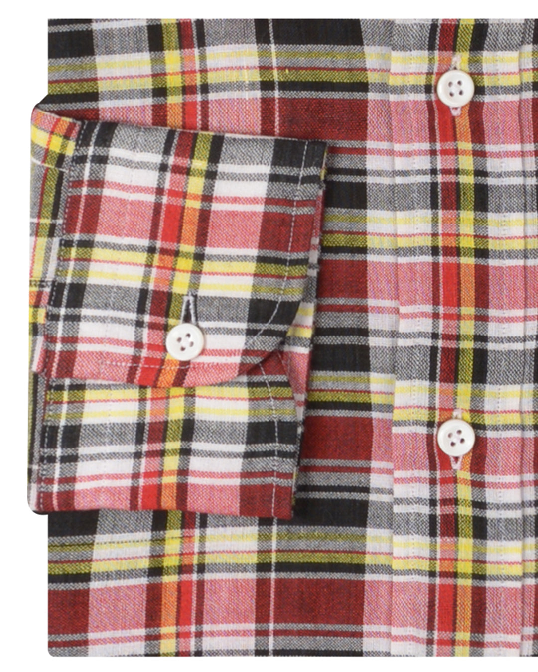 Black Red Bleeding Madras Checks - 3