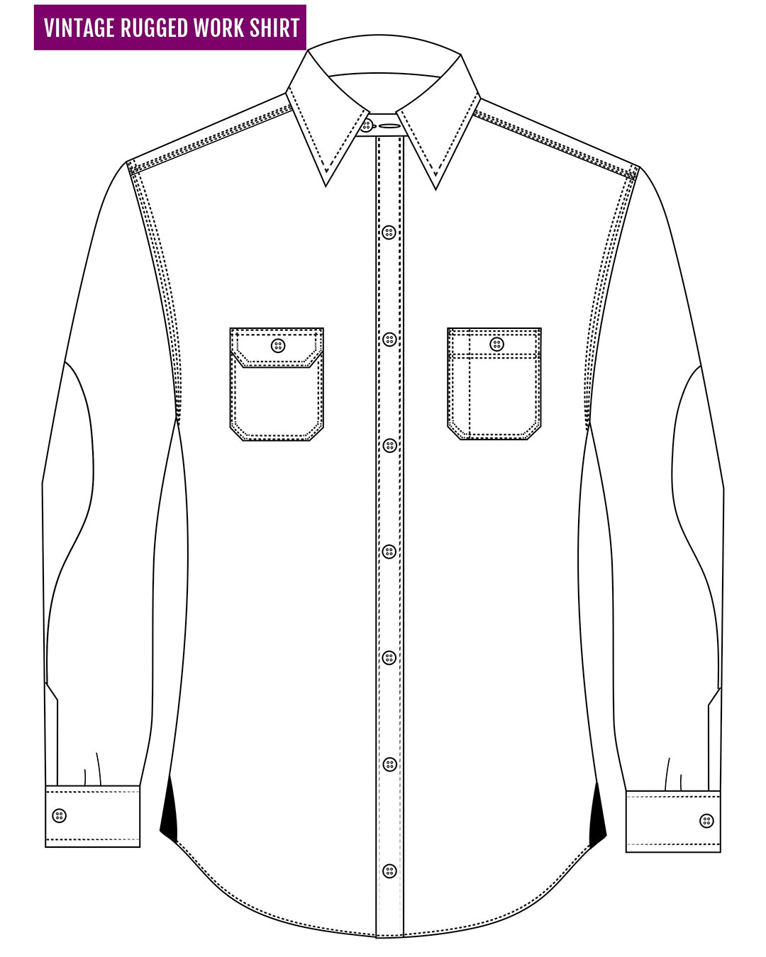 Blue Twill Flannel Work Shirt - 2