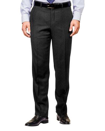 Washable Wool Pants: Plain Charcoal Grey