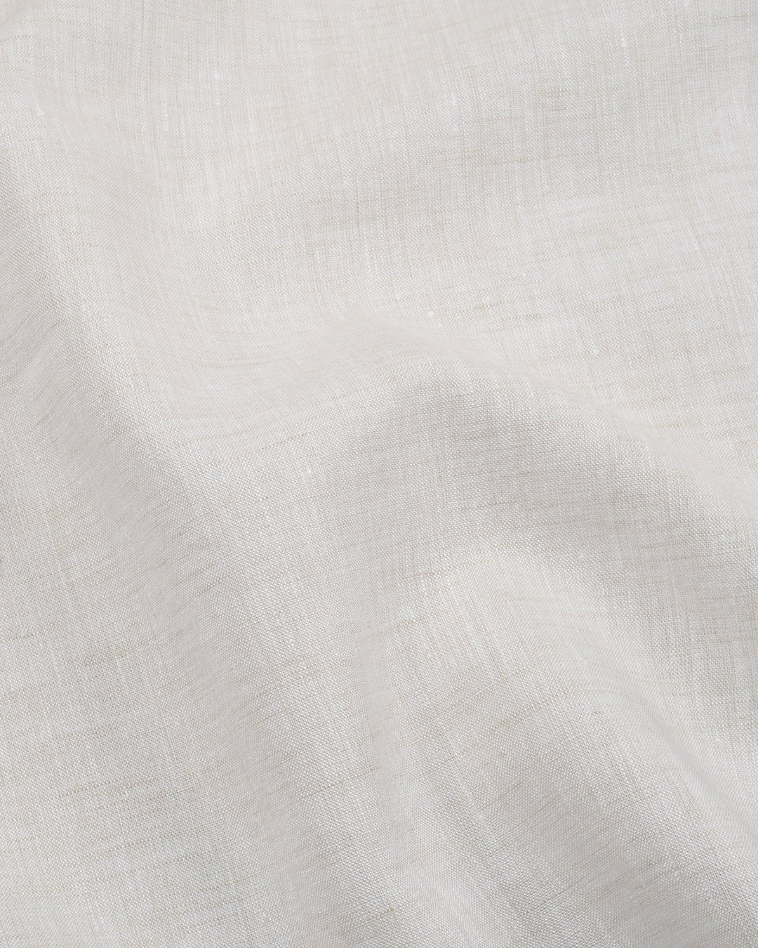 Pullover Shirt in Ecru Textured Linen - 5