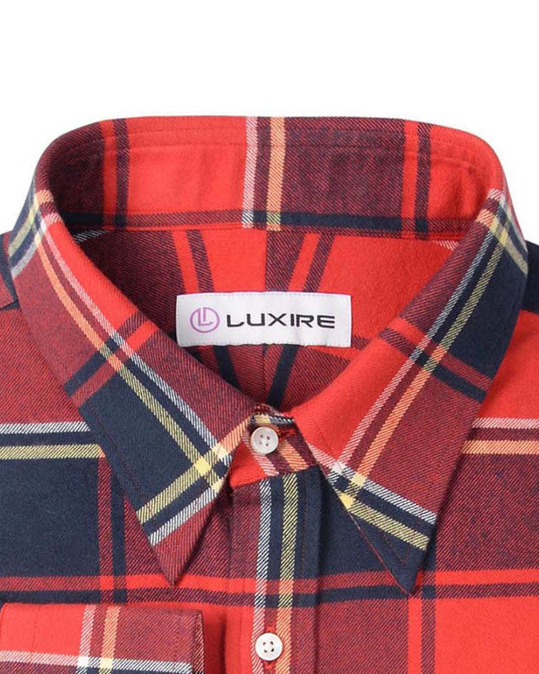 Red Navy Tartan Flannel Shirt - 2