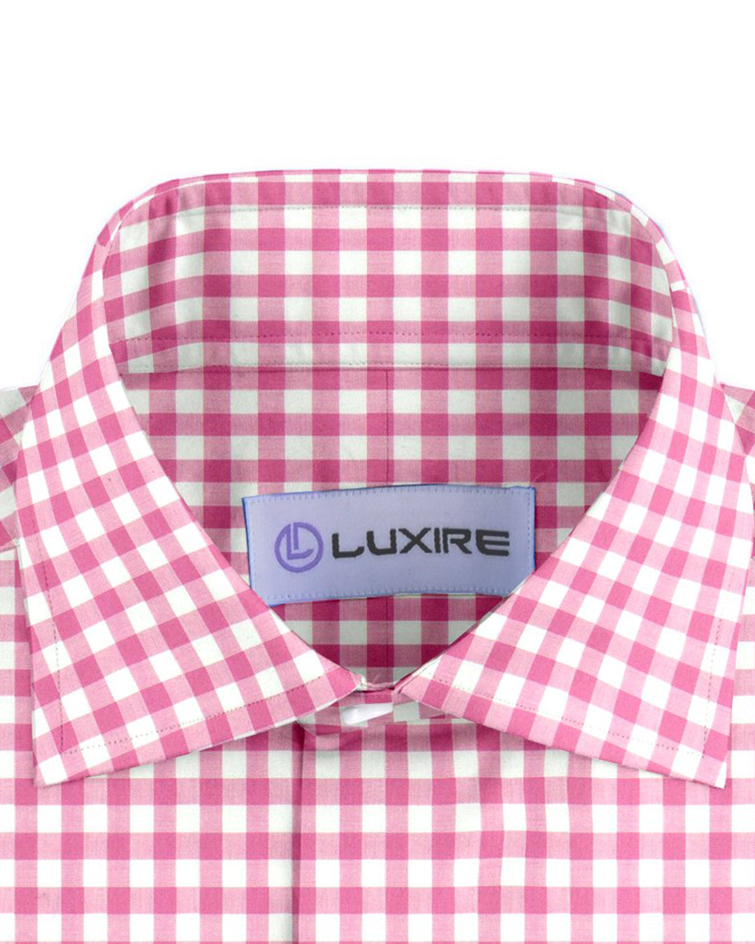 Bright Pink Bold Gingham on White