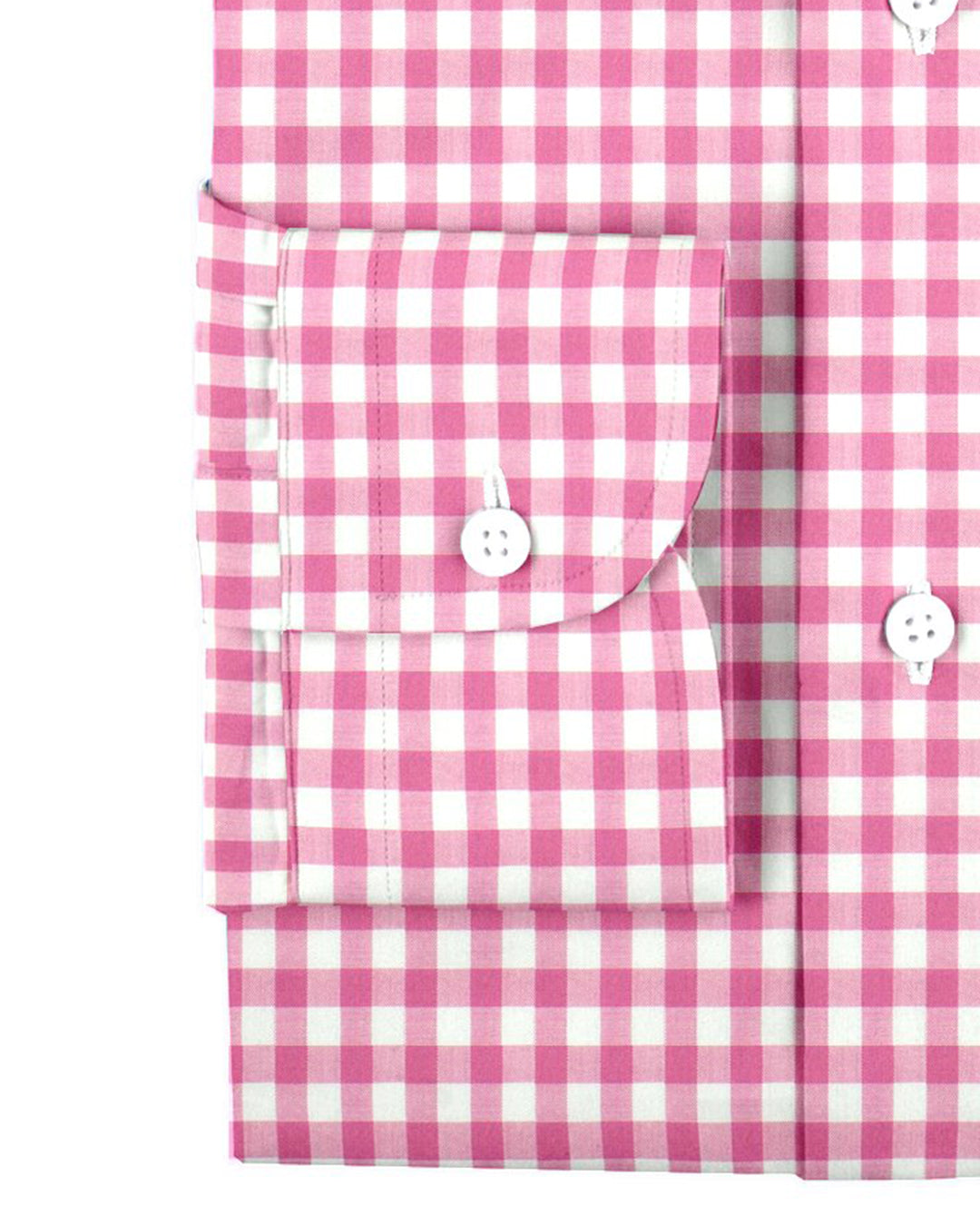 Bright Pink Bold Gingham on White