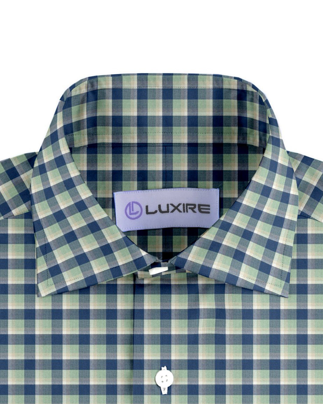 Blue Green Tartan Plaid On White - 2