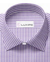 Purple Mini Gingham on White
