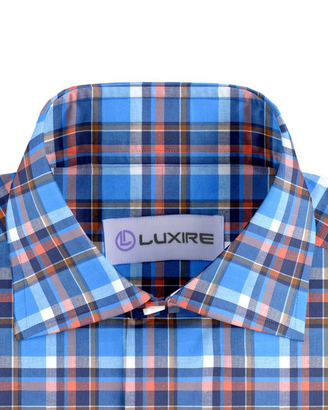 Blue Peach Navy Madras Checks - 2