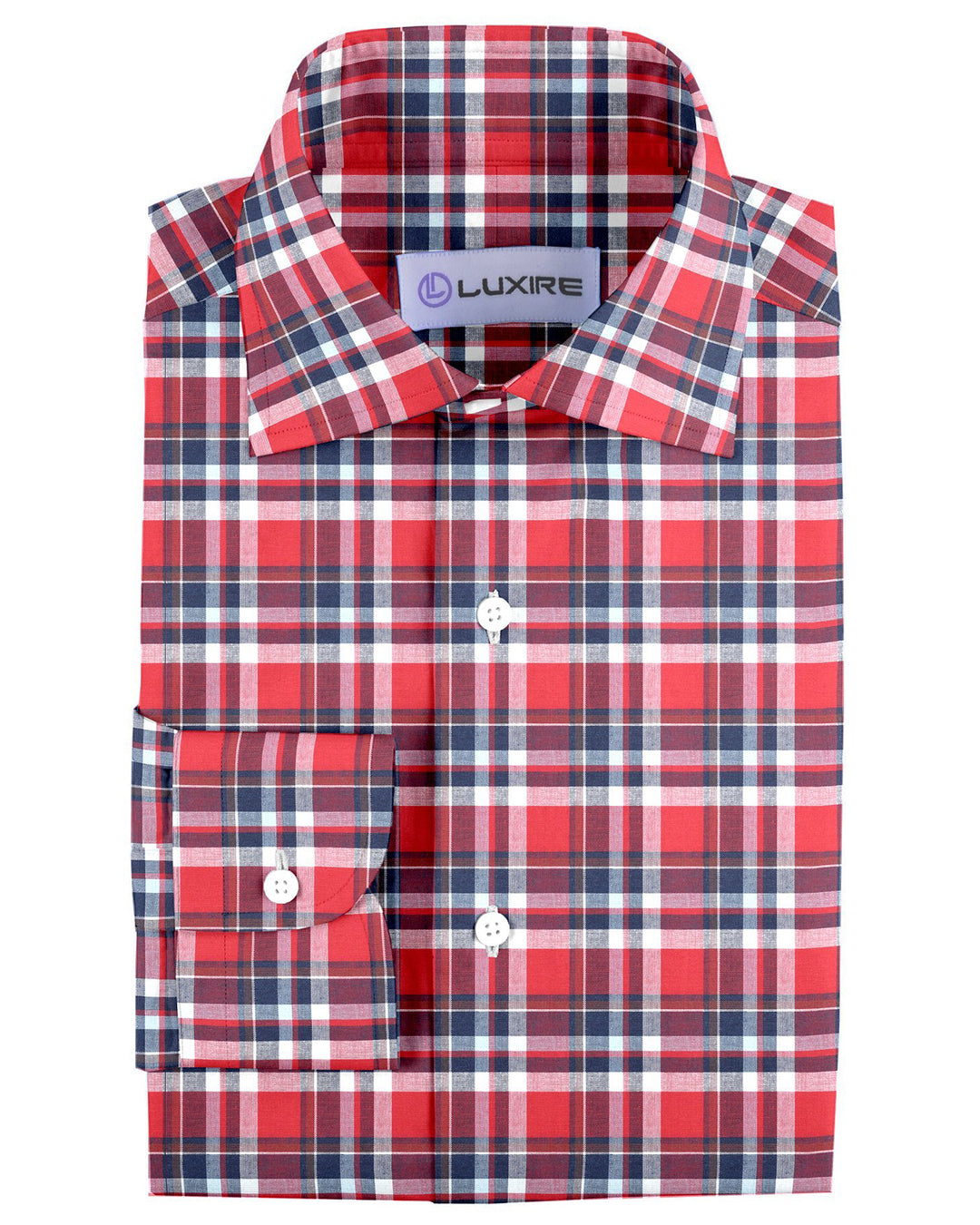 Bright Red Blue Madras Checks - 1