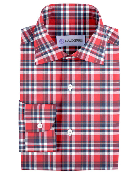 Bright Red Blue Madras Checks