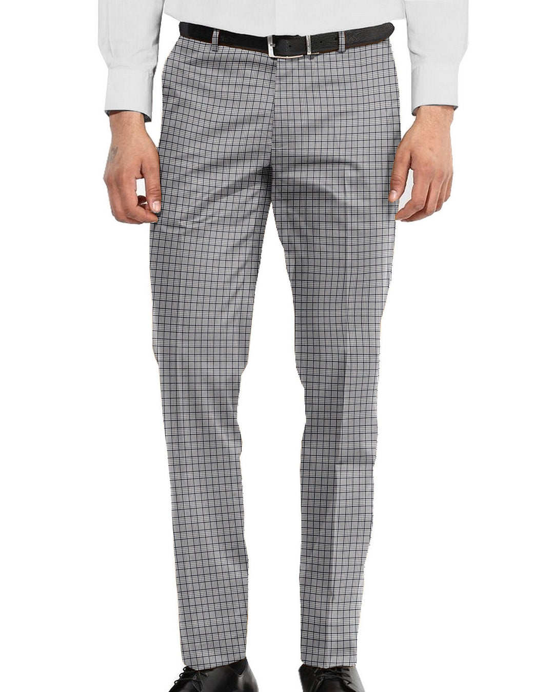 Dugdale Crommelin Linen - Silver Grey Black Checks