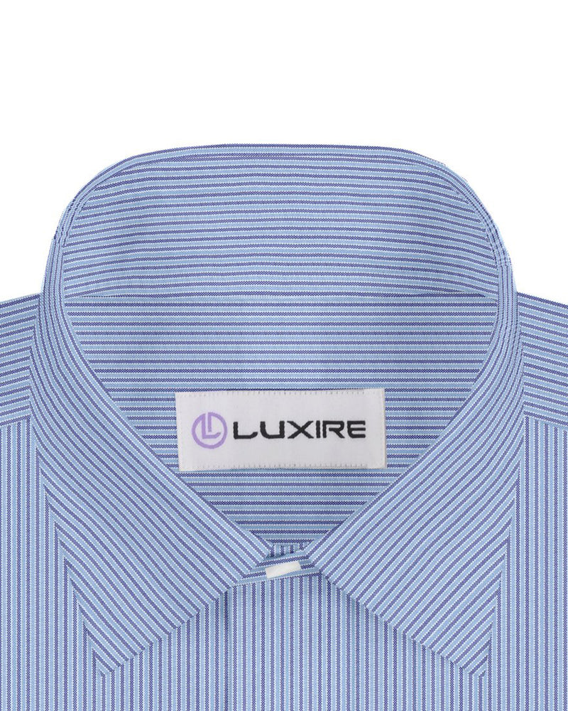 Navy Blue Stripes on White