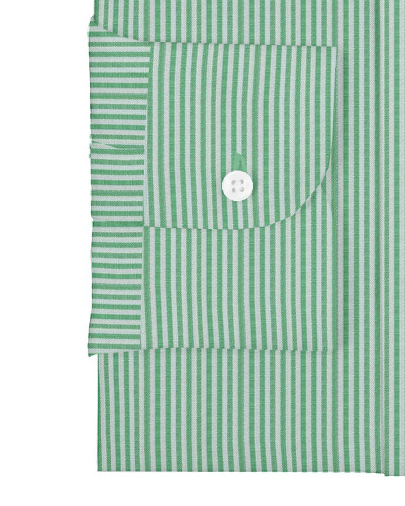 Linen: Green Candy  Stripes