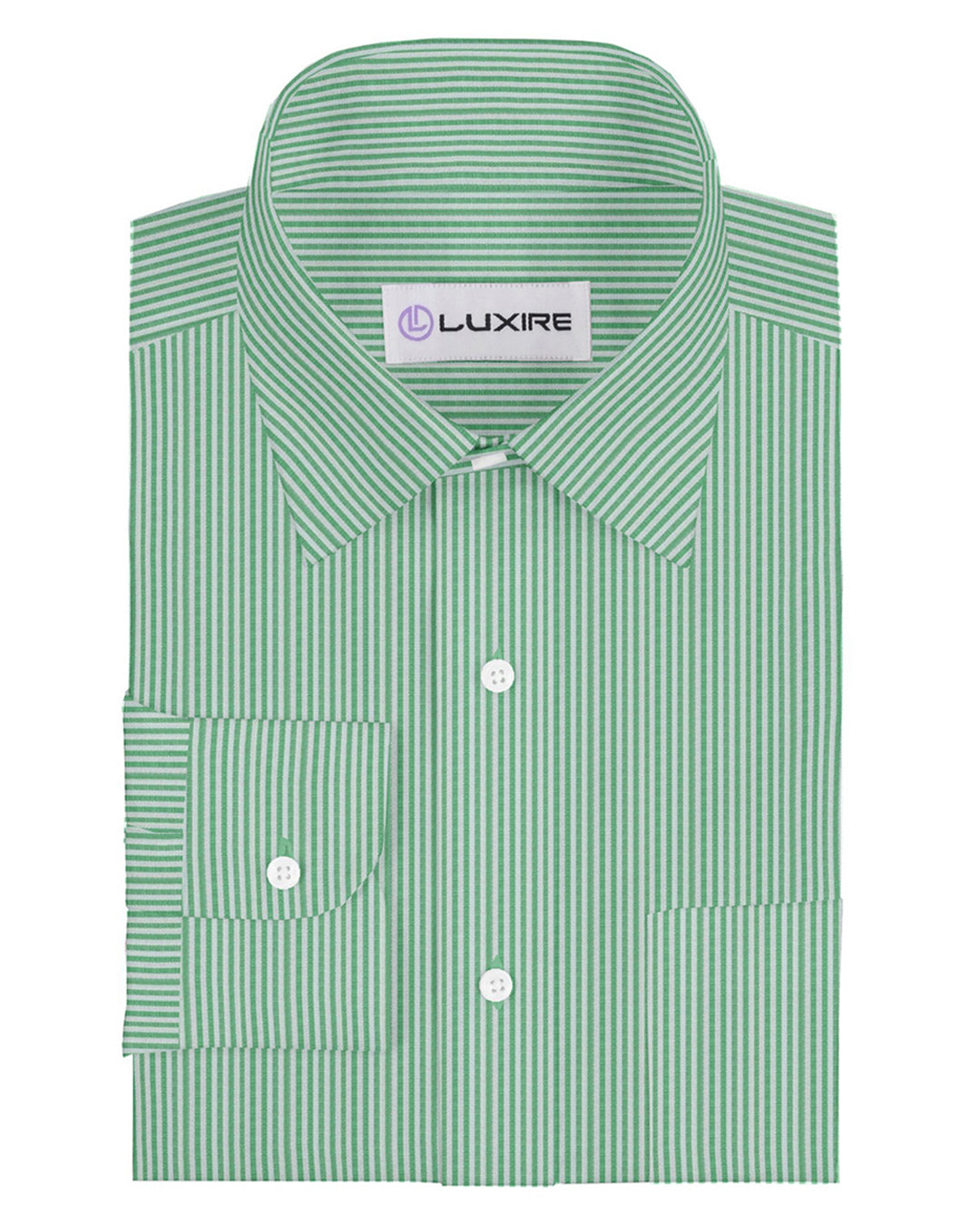 Linen: Green Candy  Stripes