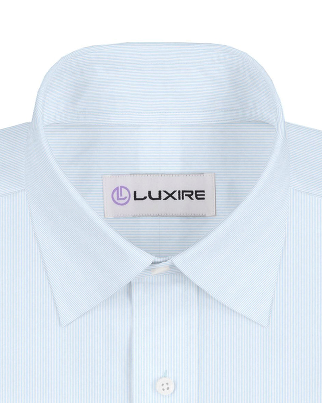 Muave Blue Stripes on White Silk - 2