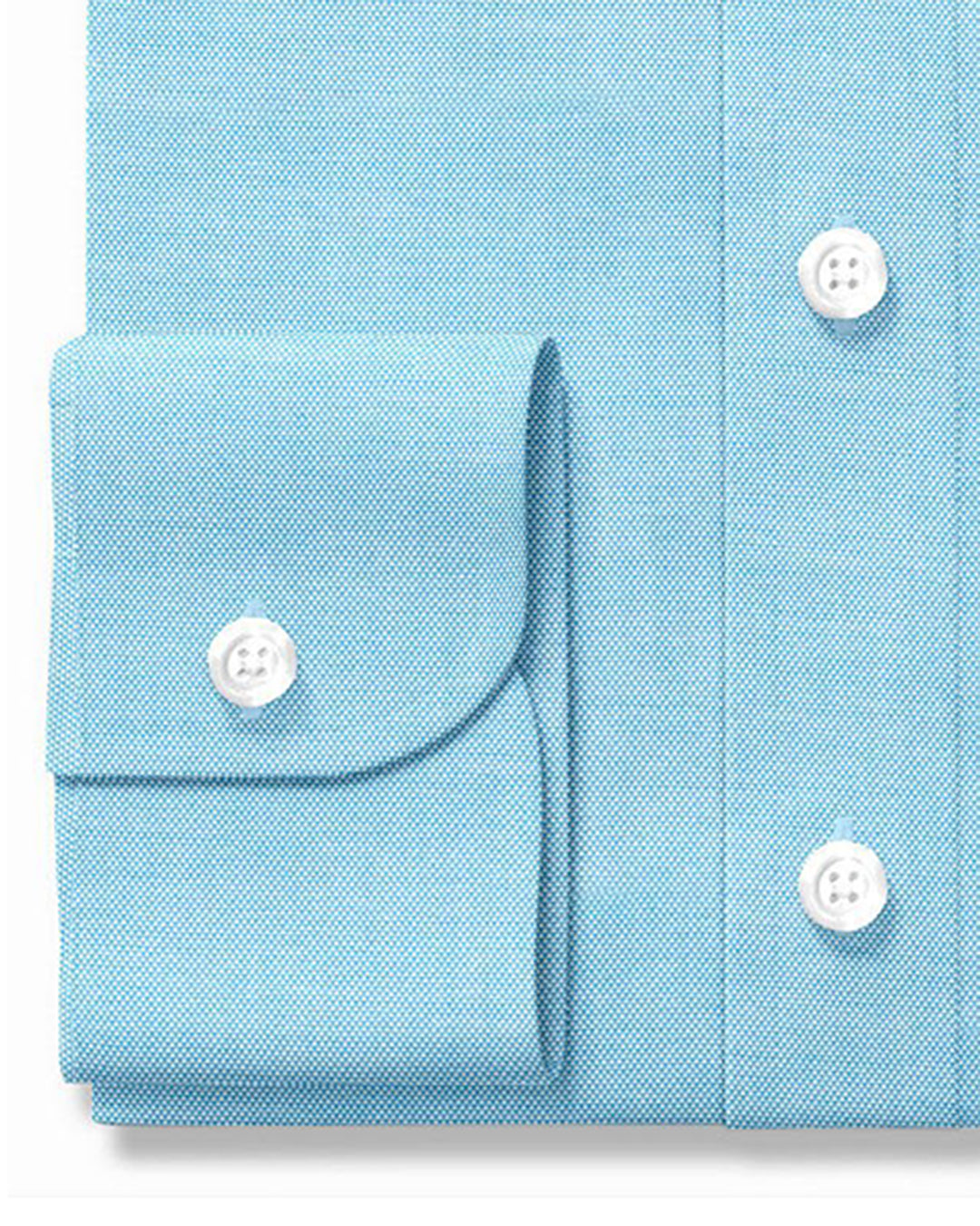 Turquoise Blue Pinpoint Oxford - 3